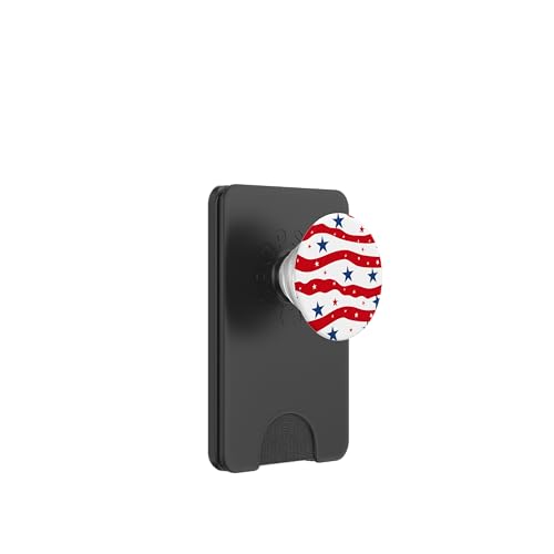 Rot Weiß Blau Sterne patriotisch | Memorial Day & 4. Juli PopSockets PopWallet für MagSafe von American Freedom Wear