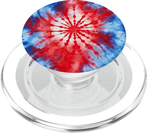 Rot Weiß Blau Tie Dye Patriotisch | Memorial Day & 4. Juli PopSockets PopGrip für MagSafe von American Freedom Wear