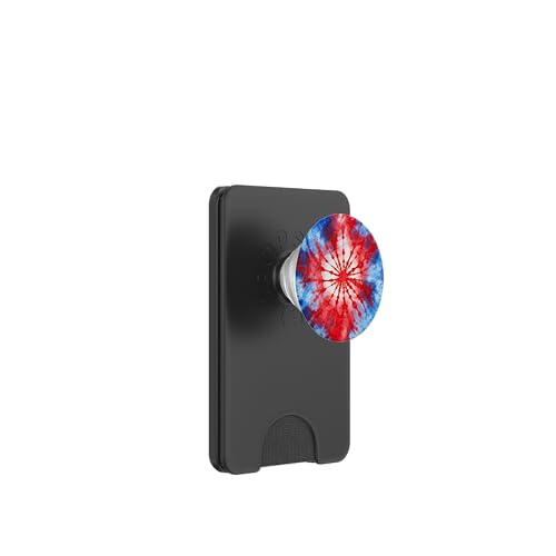 Rot Weiß Blau Tie Dye Patriotisch | Memorial Day & 4. Juli PopSockets PopWallet für MagSafe von American Freedom Wear