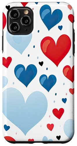 Rot-weiß-blaues Herz patriotisch | Memorial Day & 4. Juli Hülle für iPhone 11 Pro Max Rot-weiß-blaues Herz patriotisch | Memorial Day & 4. Juli Hülle für iPhone 11 Pro Max von American Freedom Wear