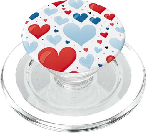 Rot-weiß-blaues Herz patriotisch | Memorial Day & 4. Juli PopSockets PopGrip für MagSafe Rot-weiß-blaues Herz patriotisch | Memorial Day & 4. Juli PopSockets PopGrip für MagSafe von American Freedom Wear