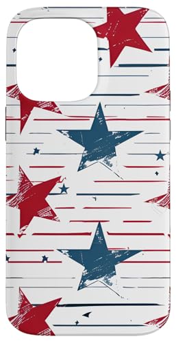 Rustikale rot-weiß-blaue Sterne patriotischer Gedenktag 4. Juli Hülle für iPhone 14 Pro Max Rustikale rot-weiß-blaue Sterne patriotischer Gedenktag 4. Juli Hülle für iPhone 14 Pro Max von American Freedom Wear