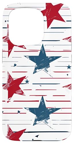 Rustikale rot-weiß-blaue Sterne patriotischer Gedenktag 4. Juli Hülle für iPhone 15 Pro Rustikale rot-weiß-blaue Sterne patriotischer Gedenktag 4. Juli Hülle für iPhone 15 Pro von American Freedom Wear