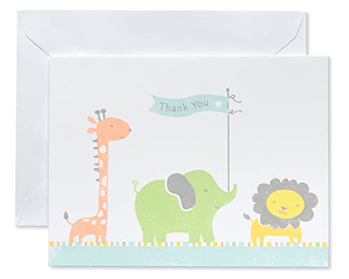 American Greetings Dankeskarten für Babyparty, mit Umschlägen, Giraffe, Elefant und Löwe, 50 Stück American Greetings Dankeskarten für Babyparty, mit Umschlägen, Giraffe, Elefant und Löwe, 50 Stück von American Greetings