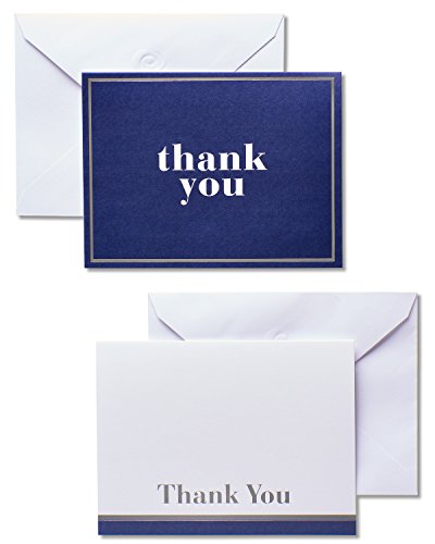 American Greetings Dankeskarten mit Umschlägen, Blau und Weiß, 50 Stück von American Greetings