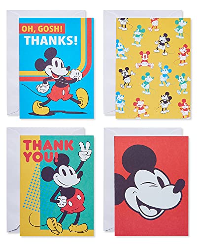 American Greetings Dankeskarten und Blanko-Karten mit Umschlägen, Mickey Mouse, 48 Stück von American Greetings