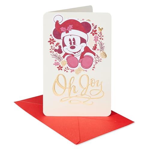 American Greetings Disney Weihnachtskarte, klassische Micky Maus (Magic In The Air) von American Greetings