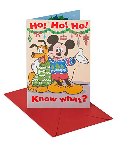 American Greetings Disney Weihnachtskarte für Kinder (Mickey Mouse, Santa's Nice List) von American Greetings