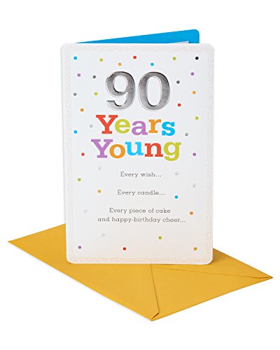 American Greetings Glückwunschkarte zum 90. Geburtstag, mit Glitzer von American Greetings