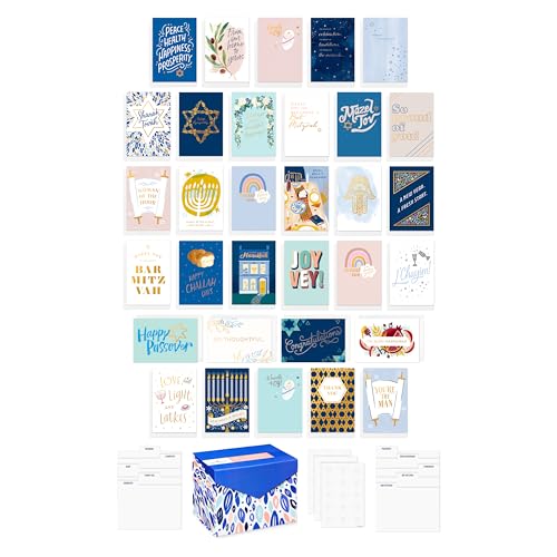 American Greetings Jüdisches Deluxe-Karten-Sortiment mit Umschlägen, 36 Stück American Greetings Jüdisches Deluxe-Karten-Sortiment mit Umschlägen, 36 Stück von American Greetings