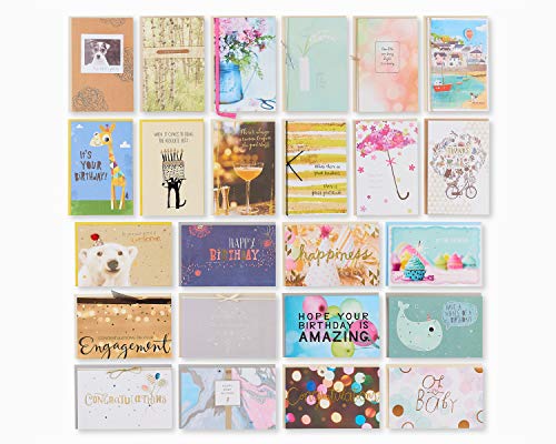American Greetings Karten für alle Anlässe, Hochzeit, Geburtstag, Glückwünsche, Freundschaft, Trauer, Babyparty, Dankeschön (24 Stück) von American Greetings