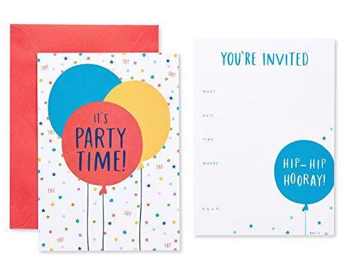 American Greetings Party-Einladungen und Umschläge, perfekt für jeden Geburtstag oder besonderen Anlass, mehrfarbige Luftballons (25 Stück) von American Greetings