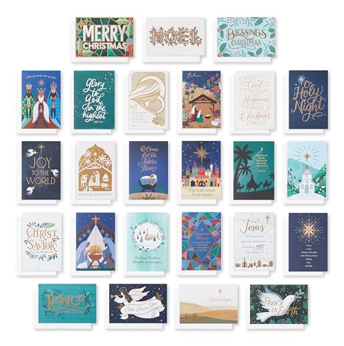 American Greetings Religiöse Weihnachtskarten mit Umschlägen, traditionelle Designs, 25 Stück von American Greetings