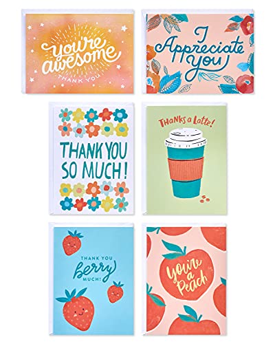 American Greetings Verschiedene Dankeskarten mit Umschlägen, innen blanko (48 Stück) von American Greetings