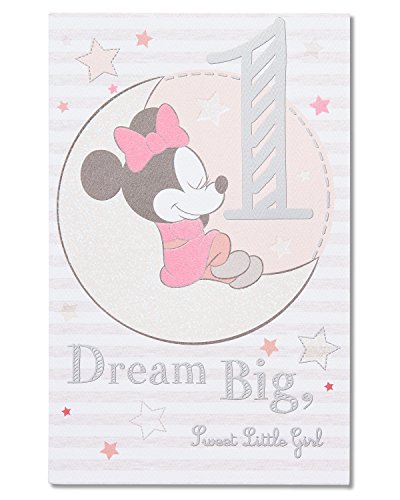 Geburtstagskarten Micky Maus 1. Geburtstag Karte für Mädchen von American Greetings