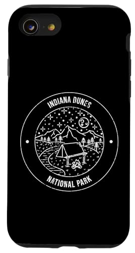 Indiana Dunes National Park Camping Vintage Outdoor Wandern Hülle für iPhone SE (2020) / 7 / 8 von American Natural Outdoor Wilderness