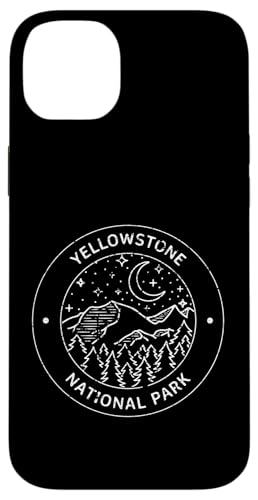 Yellowstone-Nationalpark Erkunden Sie das Adventure Camp Mountain Hülle für iPhone 14 Plus von American Natural Outdoor Wilderness