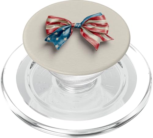 Schleife in Aquarell | Kokette | Ästhetische amerikanische Flagge Bogen PopSockets PopGrip für MagSafe Schleife in Aquarell | Kokette | Ästhetische amerikanische Flagge Bogen PopSockets PopGrip für MagSafe von American patreotism theme