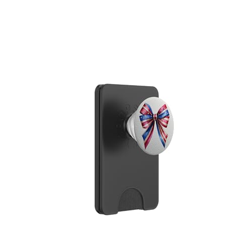 Schleife in Aquarell | Kokette | Ästhetische amerikanische Flagge Bogen PopSockets PopWallet für MagSafe von American patreotism theme