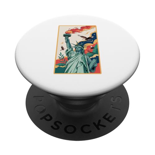 Lady Liberty America PopSockets Klebender PopGrip Lady Liberty America PopSockets Klebender PopGrip von American