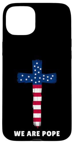 Amerikanischer Papst USA Katholiken Kirche Papst We are Pope Hülle für iPhone 15 Plus Amerikanischer Papst USA Katholiken Kirche Papst We are Pope Hülle für iPhone 15 Plus von Amerika Papst Outfit für Katholische Herren Damen