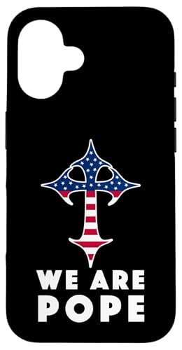 Amerikanischer Papst USA Katholiken Kirche Papst We are Pope Hülle für iPhone 16 Amerikanischer Papst USA Katholiken Kirche Papst We are Pope Hülle für iPhone 16 von Amerika Papst Outfit für Katholische Herren Damen