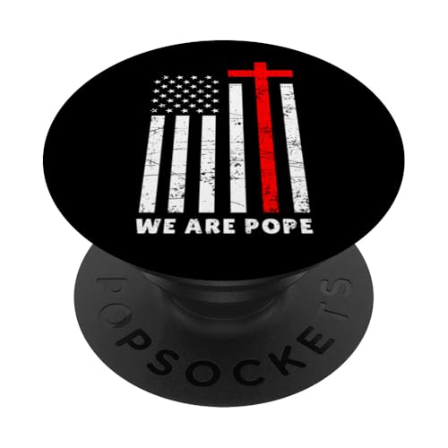Amerikanischer Papst USA Katholiken Kirche Papst We are Pope PopSockets Klebender PopGrip von Amerika Papst Outfit für Katholische Herren Damen
