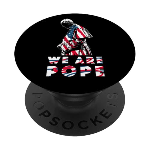 Amerikanischer Papst USA Katholiken Kirche Papst We are Pope PopSockets Klebender PopGrip Amerikanischer Papst USA Katholiken Kirche Papst We are Pope PopSockets Klebender PopGrip von Amerika Papst Outfit für Katholische Herren Damen