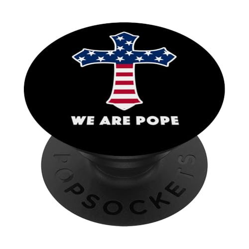 Amerikanischer Papst USA Katholiken Kirche Papst We are Pope PopSockets Klebender PopGrip Amerikanischer Papst USA Katholiken Kirche Papst We are Pope PopSockets Klebender PopGrip von Amerika Papst Outfit für Katholische Herren Damen