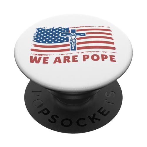 Amerikanischer Papst USA Katholiken Kirche Papst We are Pope PopSockets Klebender PopGrip Amerikanischer Papst USA Katholiken Kirche Papst We are Pope PopSockets Klebender PopGrip von Amerika Papst Outfit für Katholische Herren Damen
