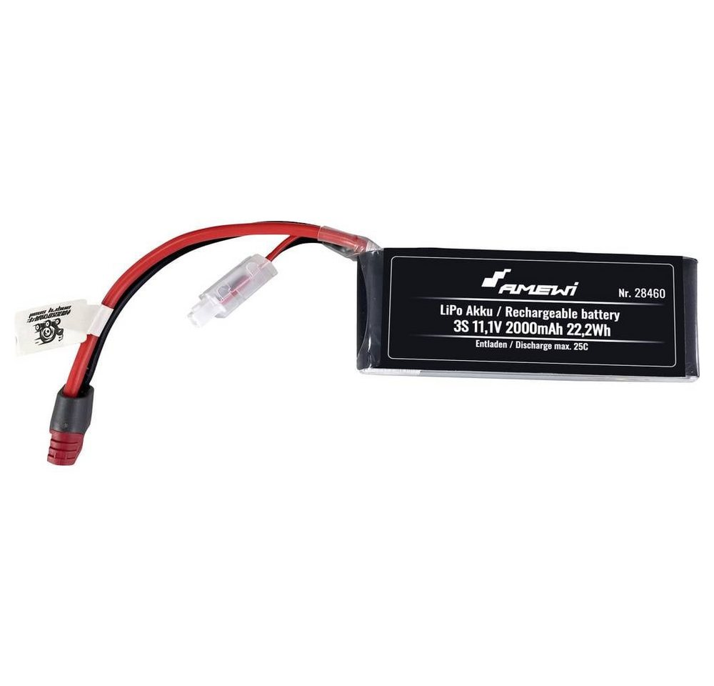 Amewi LiPo Akku 3S 11.1V 2000mAh 25C T-Stecker für Akku Amewi LiPo Akku 3S 11.1V 2000mAh 25C T-Stecker für Akku von Amewi