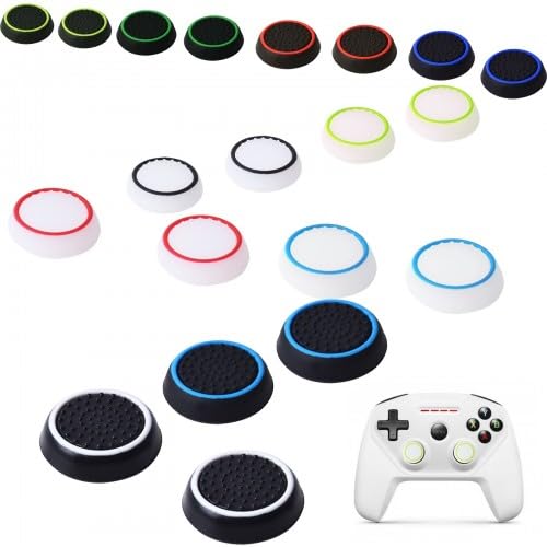 Amexo 10 Paar Silikon Joystick Grip Kappen, Thumpstick Kappen Grip Zubehör Set Silikon Stick Kappen Thumpstick Kappen Grip Zubehör für PS5 / PS4 / PS3 / Xbox 360 /Switch Pro Controllern Amexo 10 Paar Silikon Joystick Grip Kappen, Thumpstick Kappen Grip Zubehör Set Silikon Stick Kappen Thumpstick Kappen Grip Zubehör für PS5 / PS4 / PS3 / Xbox 360 /Switch Pro Controllern von Amexo