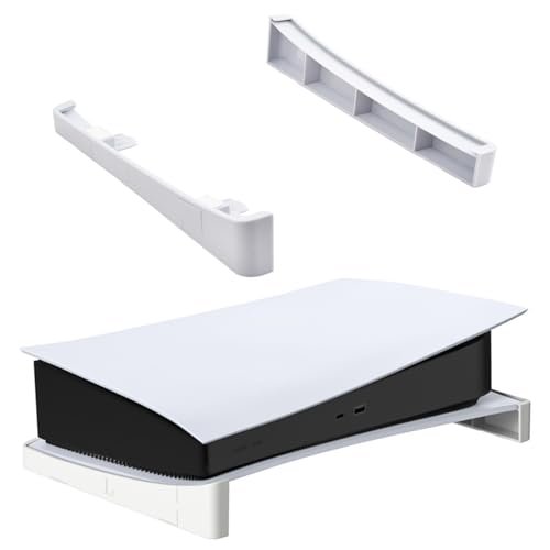 Amexo PS5 Horizontaler Ständer, Playstation 5 Halterung Zubehör mit Anti-Rutsch Matte, Basis Horizontaler Ständer für Playstation 5 Disc & Playstation 5 Digital Editions (Weiß) von Amexo