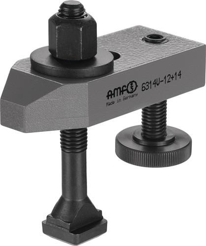 Amf Spanneisen Nr.6314V f.T-Nut 10mm Spann-H.8-32mm Spannschraube M10x10x80mm von Amf