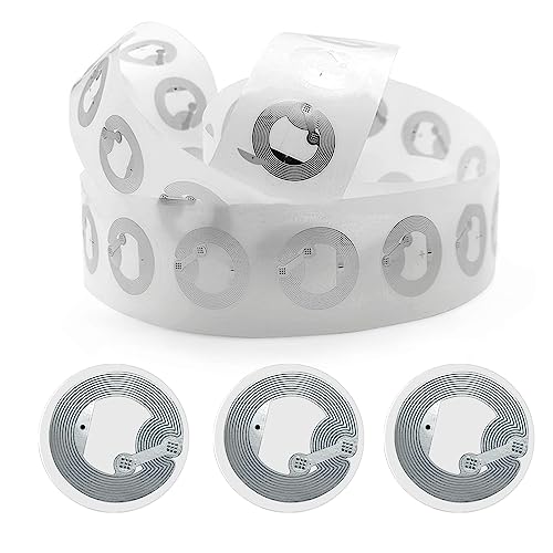 Amfrpar 30 Stück NFC Tag Sticker NTAG215 NFC Aufkleber Rund 25mm (1 Zoll) 504 Byte Speicher NFC Karten Wiederbeschreibbar NFC Card Kompatibel mit Allen NFC-Fähigen Telefonen und Geräten von Amfrpar