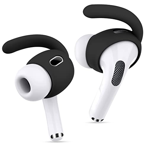 Amial Europe® - Kopfhörer-Gummi (3 Paar) kompatibel mit AirPods Pro 2 Generation, Unterstützung für Bluetooth Earbuds Kopfhörer aus rutschfestem Gummi, Sportzubehör (Schwarz) von Amial Europe