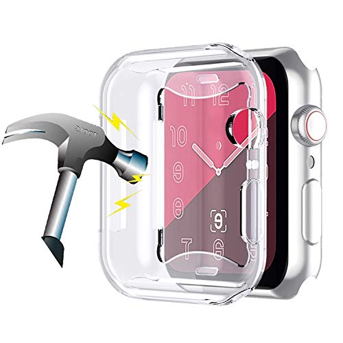 Amial Europe - Hülle Kompatibel mit Apple Watch iWatch Series 1/2/3 ist Series 4/5 Gegen Kratzer Schutzhülle Leicht Weiche Silikon Ultradünne TPU Case (42mm, Clear) von Amial Europe