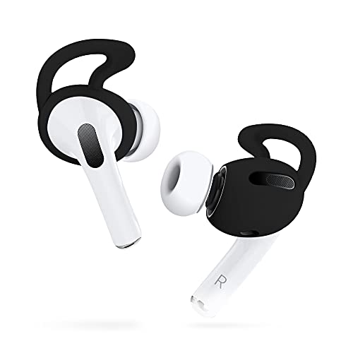 Amial Europe - Silikon-Halterungen für Kopfhörer, kompatibel mit AirPods Pro (3 Paar) [Gummi für Kopfhörer] [Anti-Fall-Ohrpolster] [Sport Extra Haftung] (schwarz) von Amial Europe