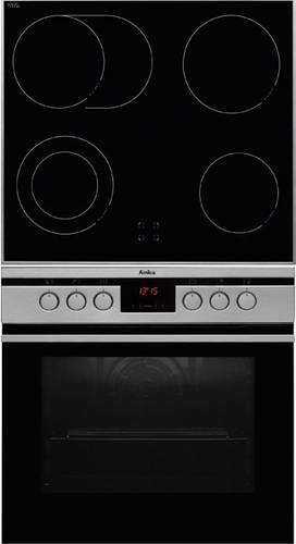 Amica EHC 12761 E Backofen inkl. Kochfeld 65l EEK: A (A+++ - D) Edelstahl, Schwarz von Amica