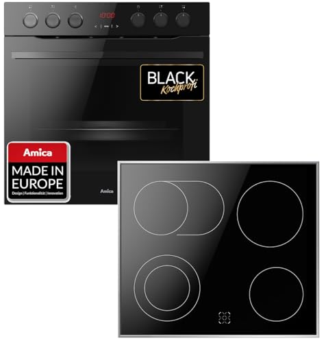 Amica Einbaukochfeld-Set Glaskeramik-Kochfeld Umwälzung Teleskopverlängerung Bräterzone Schwarz Herd Kochfeld Kombination Einziehbarer Knebel Amica Einbaukochfeld-Set Glaskeramik-Kochfeld Umwälzung Teleskopverlängerung Bräterzone Schwarz Herd Kochfeld Kombination Einziehbarer Knebel von Amica