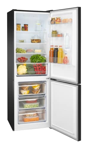 Amica KGCL 388 160 S Kühl-/Gefrierkombination/Schwarz / 185, 5 cm (H) x 59,5 cm (B) x 59, 6 cm (T) / Elektronische Steuerung/VitControl Schublade / 315 Liter Nutzinhalt/Frostcontrol von Amica