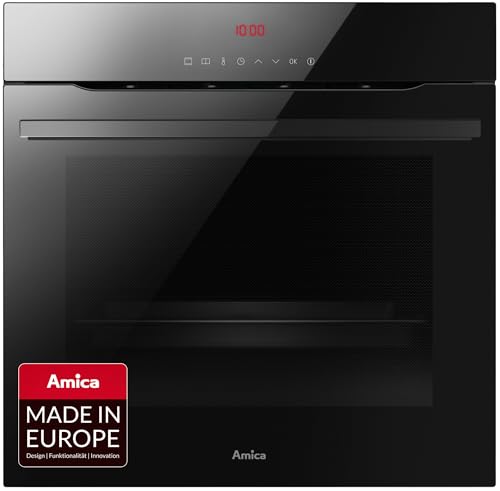 Amica Pyrolyse Backofen mit 2-fach Teleskopauszug 19 Automatik-Programmen SoftOpen Tür Heißluft mit Ringheizkörper OpenUp Türöffnung von Amica