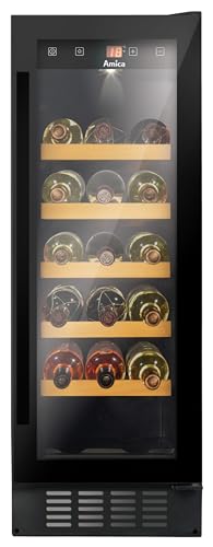 Amica WK 341 115 S Weinkühlschrank/Weintemperierschrank/schwarz/freistehend (unterbaufähig) / max. 20 Bordeauxflaschen/VinoOptima System™ von Amica