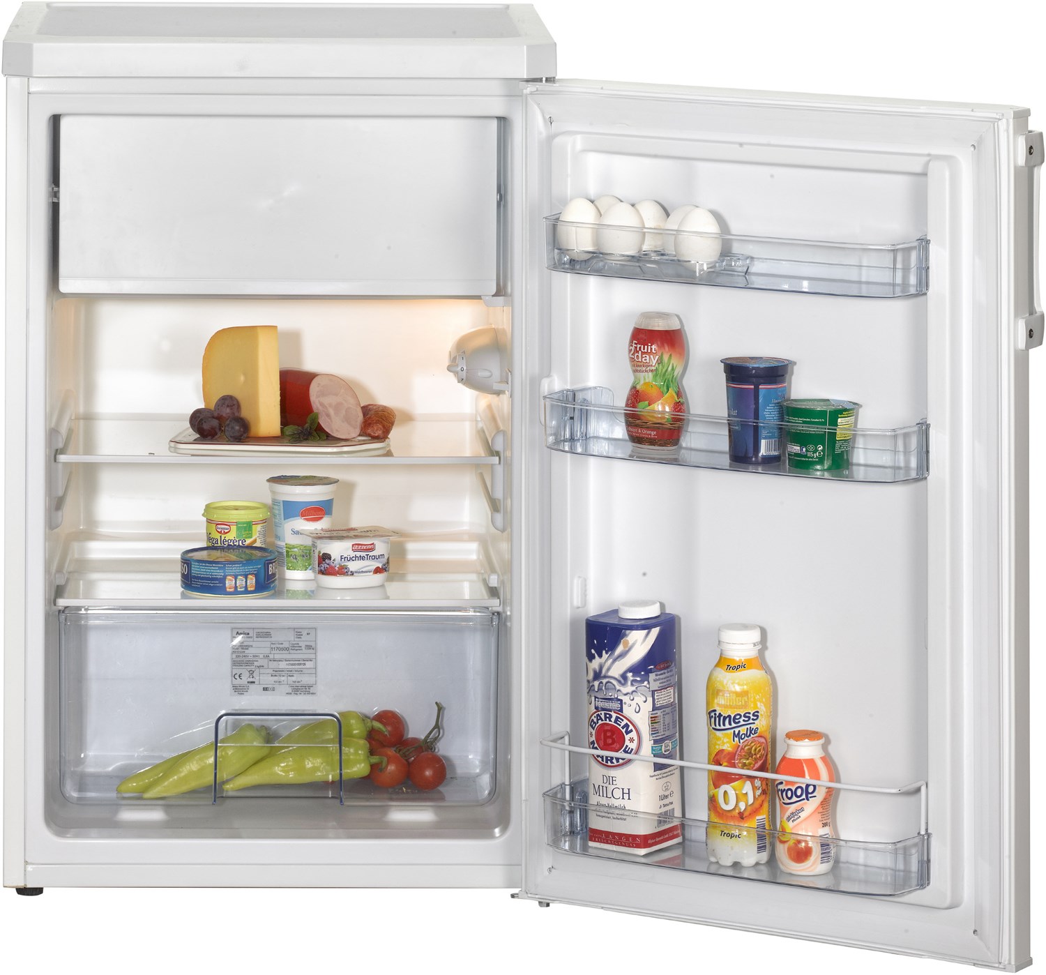 KS 15123 W Tischkühlschrank mit Gefrierfach weiß / E KS 15123 W Tischkühlschrank mit Gefrierfach weiß / E von Amica