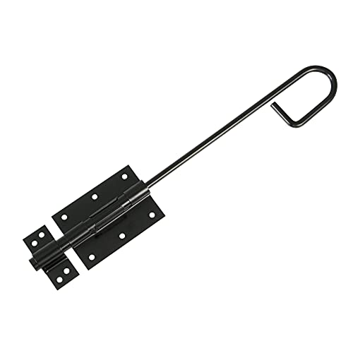 Amig - Türriegel aus Stahl | Bolzenriegel Mod. 421 | Türschloss in Schwarz | Torschlossriegel Türschieber | Maße: 400 x 90 | Aufschraubschloss | Geeignet für Eingangstüren von Amig