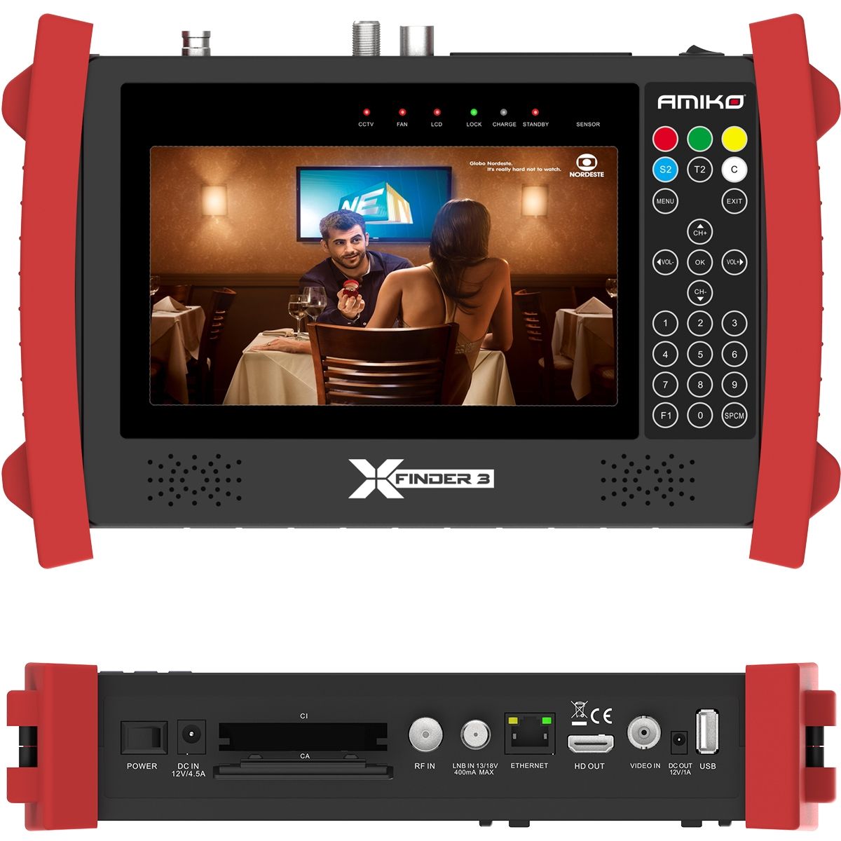Amiko X-Finder 3 HD DVB-S/S2 + C/T/T2 Satfinder LCD Display Messgerät Akku Amiko X-Finder 3 HD DVB-S/S2 + C/T/T2 Satfinder LCD Display Messgerät Akku von Amiko