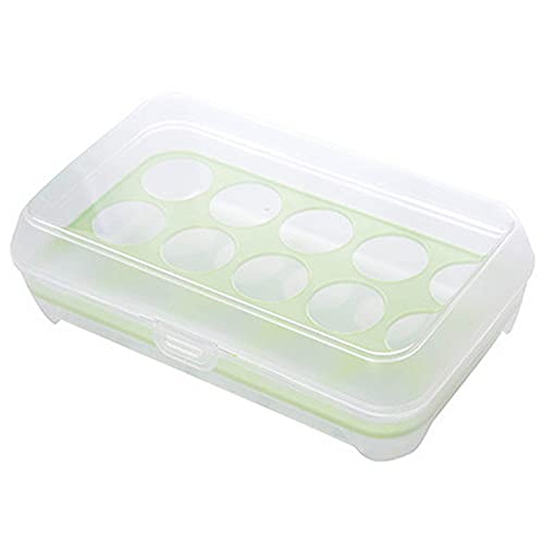 Amini Ei Kühlschrank Aufbewahrungsbox Eierbehälter aus Kunststoff Eierhalter Eierbox Tragbare Eierkiste für den Kühlschrank Eieraufbewahrungsbehälter für durchsichtige Plastikkühlschränke (D) von Amini