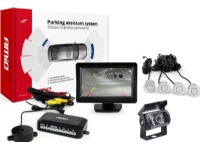 Amio Parksensor Kit tft01 4.3 mit Kamera hd-501- und 4 silbernen Sensoren von Amio