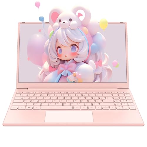 14" Pastellrosa Laptop, N5095 Prozessor (Bis zu 2,9 GHz), 16GB DDR4 RAM, 256GB M.2 SSD, FHD 1920×1080 IPS Display, 5000mAh Akku, Vielseitige Anschlüsse, Win 11 Pro vorinstall (16GB RAM | 1TB SSD) von Amita