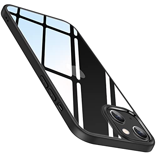 Amizee Kompatibel mit iPhone 14 Hülle [Nie Vergilbung] Crystal Clear Schutzhülle Transparent Dünne Handyhülle iPhone 14 Case (Schwarz) von Amizee